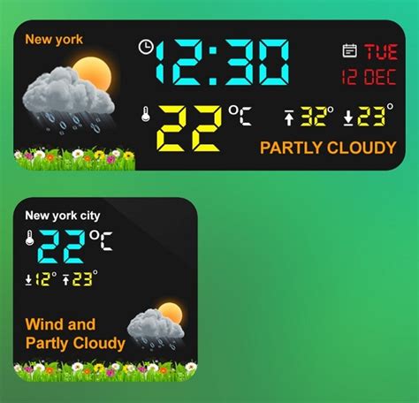 Digital Clock & Weather Widget .